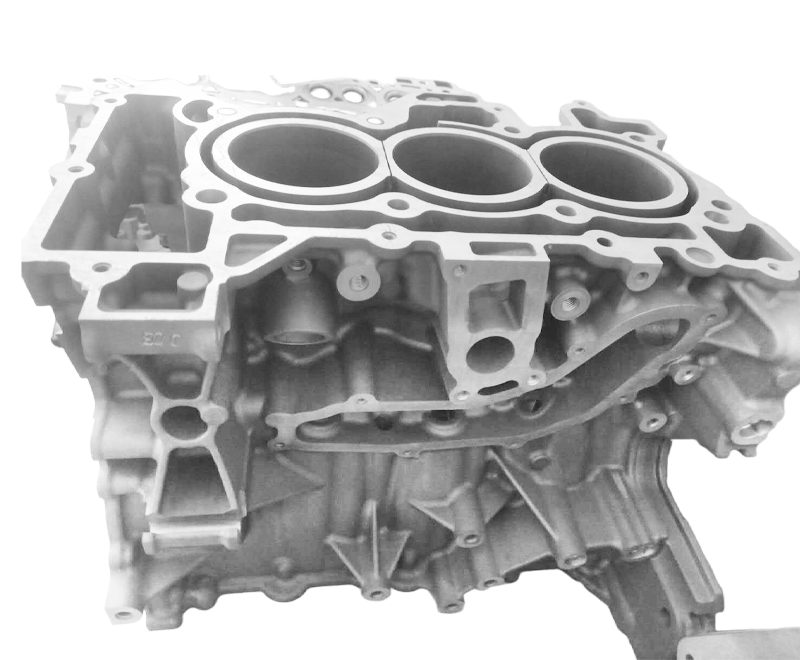 Aluminium 3-cylinder engine block casting